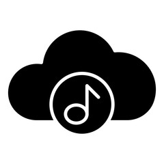 Sticker - music  cloud computing icon