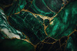 Dark green and gold marble background. Luxury marble stone texture. Invitation backdrop. Ai generated