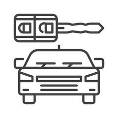 Poster - Car Rental vector concept linear icon or sign