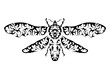 silkworm moth butterfly abstract tattoo symbol sticker