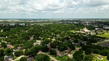 A drone view of Nassau Bay neighborhood in Texas
