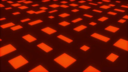 Wall Mural - bright red 3d boxes shuffle - geometrical abstract background - loop video