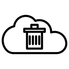 Poster - rubbish cloud computing icon