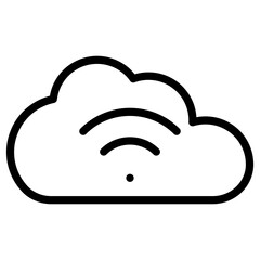 Wall Mural - wifi cloud computing icon