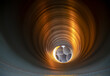 © Mike Mareen - Interior of Metal pipeline photographed with depth of field effect