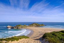 South Africa, Eastern Cape, Sandy Beach In Robberg Nature Reserve