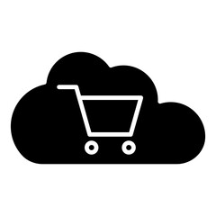 Wall Mural - chart shop cloud computing icon