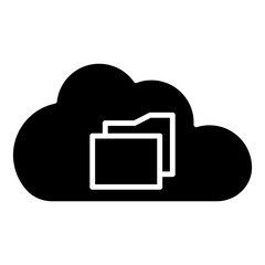 Poster - folder cloud computing icon