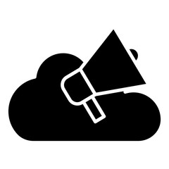 Canvas Print -  announcement cloud computing icon