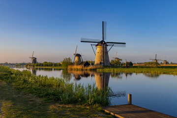 Poster - Traditional Dutch windmills in Kinderdijk - Unesco site, The Netherlands