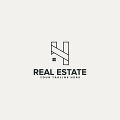 Wall Mural - Initial Real Estate logo design