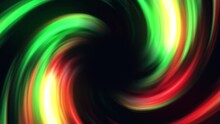 Abstract Glowing Rotating Green And Red Vortex Animation. Modern Futuristic Background. 4K
