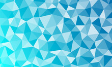 
Vector Abstract Irregular Polygon Background - Triangle Low Poly Pattern - Teal Ocean Blue And Slate Gray Color.  Abstract Polygonal Geometric Multicolor Background. Stained Glass Colorful.