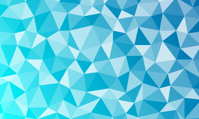 vector abstract irregular polygon background - triangle low poly pattern - teal ocean blue and slate