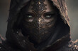 © mehaniq41 - Fantasy woman warrior assassin portrait. Neural network AI generated art