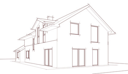 Wall Mural - sketch of a house