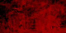 Black And Red Grunge Texture. Scary Red Black Scary Background. Black Red Abstract Background. Marble Pattern. Dark. Toned Stone Background With Space For Design.