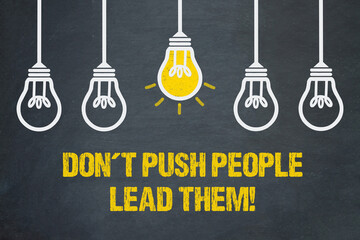 Poster - Don't Push People Lead Them!	