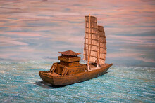 Ancient Chinese Traditional Merchant Ship Model
