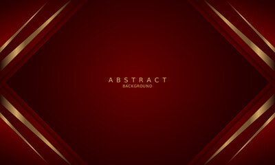 Wall Mural - dark red luxury premium background and gold line