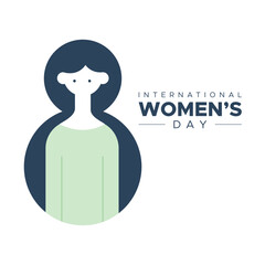 Wall Mural - International Women's Day. March 8. Woman character inside number eight. Vector illustration, flat design