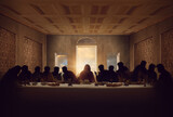 Fototapeta Pokój dzieciecy - Jesus at The Last Super Table with 12 Disciples