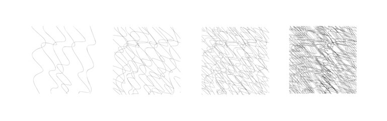 Fototapete - Pencil shaded squares. Pen stroke scribble, hand drawn scrawl sketch texture and line sketched background vector set of pencil stroke square scribble illustration.