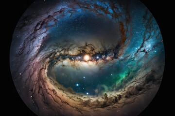 Wall Mural - Illustration of a galaxy - Milk way - Created with generative ai