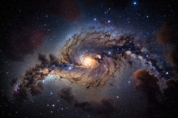 Wall Mural - Illustration of a galaxy - Milk way - Created with generative ai
