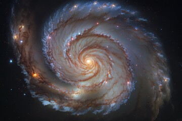 Wall Mural - Illustration of a galaxy - Milk way - Created with generative ai