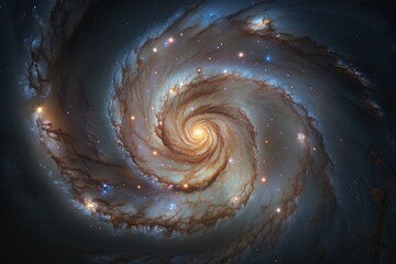Wall Mural - Illustration of a galaxy - Milk way - Created with generative ai
