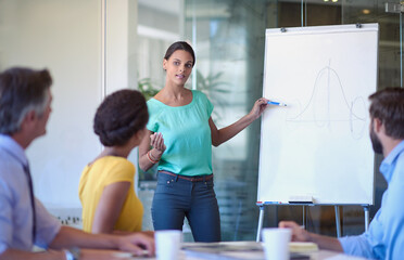 Canvas Print - This is my main concern. an attractive young woman giving a business presentation.