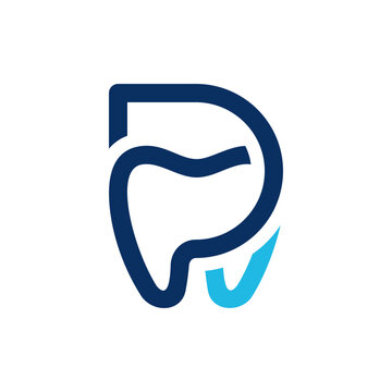 Letter p dental care modern creative logo