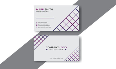 Modern and simple business card design with a flat user interface 