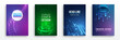© arthead - Technology covers corporate documents. Layout template science designs. Brochure, flyer, book, annual report. Blue hi-tech vector illustrations for business presentations. Futuristic business posters.