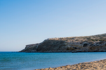 Wall Mural - Windsurfing and kitesurfing at Prasonisi Beach at Rhodes Islnad in Greece