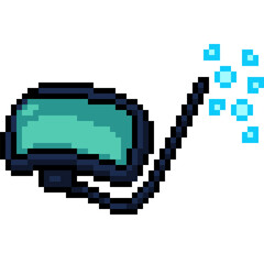 Poster - pixel art diving goggle tube