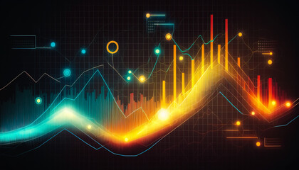Wall Mural - An impressive financial performance chart showing the economic growth of a thriving business - ai generated.