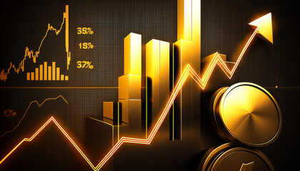 Wall Mural - An attractive image of a business chart showing the commercial success of a company - ai generated.