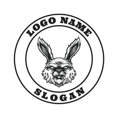 Wall Mural - Rabbit Graphic Emblem Design