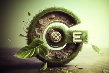 Wall Mural - Esg, Green Energy, Sustainable Industry. Environmental, Social, And Corporate Governance Concept. Generative AI