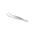 Metal curved tweezers isolated over white background
