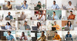 © Prostock-studio - International group of people working online, collage