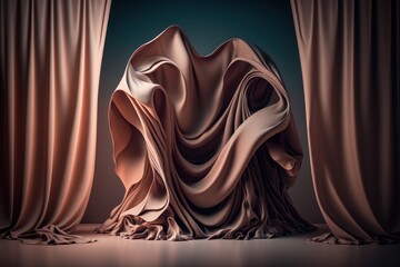 Generative AI illustration of Flowing Silk
