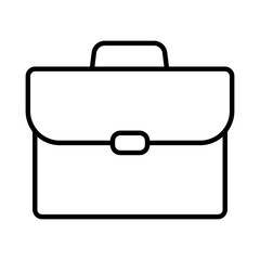 Wall Mural - briefcase icon. business bag icon. suitcase, portfolio symbol, linear style pictogram isolated on wh