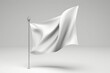 White flag on a white background. AI generated, human enhanced