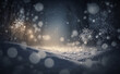white winter snow and snowflakes outdoor landscape. Generative AI