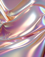 pastel holographic iridescent satin foil background created with generative ai