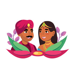 Poster - hindu couple design