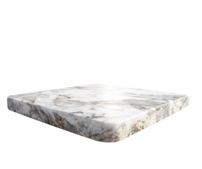 Wall Mural - Empty marble stone table on transparent background png file